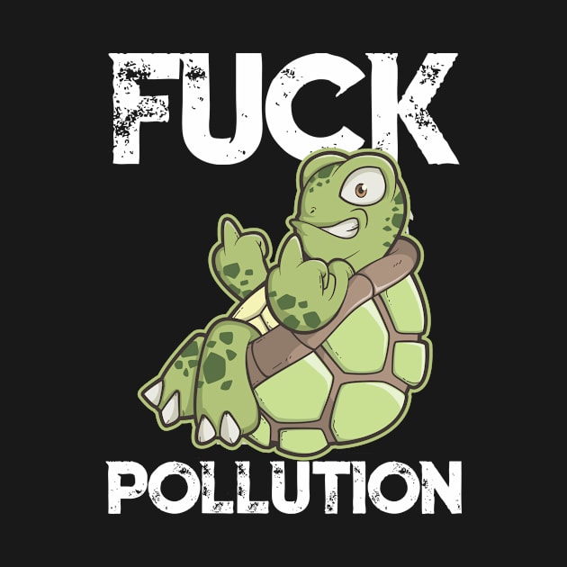 Earth Day T Shirt Environmental Anti Pollution Fun Turtle by TellingTales