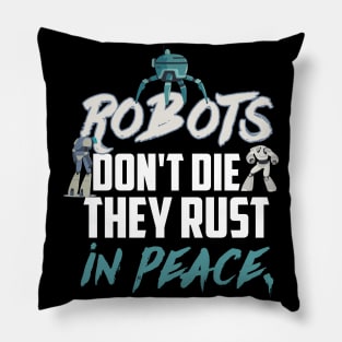 robot, robotics, robot science, robot battle design Pillow