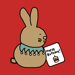 Animals Birthday Greetings Bunny Rabbit says Happy Birthday T-Shirt