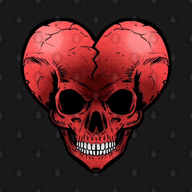 Skull broken heart by albertocubatas