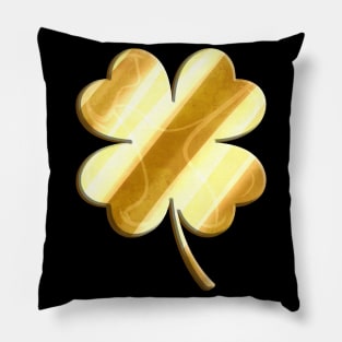 Golden Shamrock for St. Patricks Day Pillow