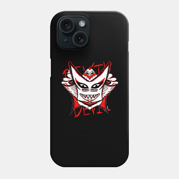 Devil Head! Phone Case by Kitsune Studio