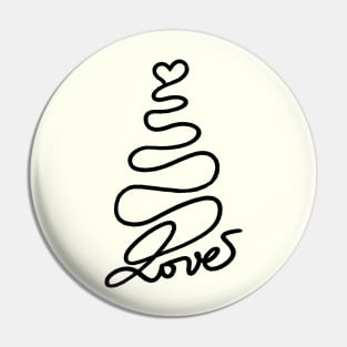 Love Christmas tree Pin