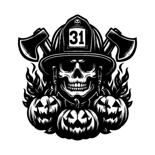 Halloween Firefighter design T-Shirt