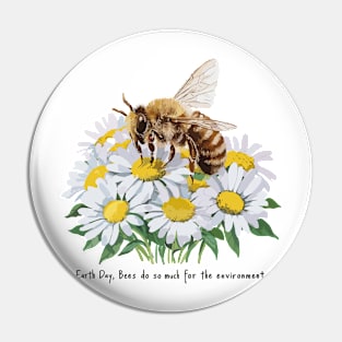 Earth Day Save the Bees Plant More Trees Clean the Seas Pin