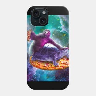 Trippy Space Sloth Turtle - Sloth Pizza Phone Case