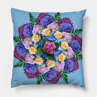 hydrangea mandala Pillow