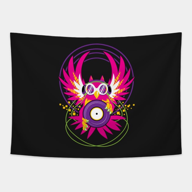 DJ Owl Tapestry by merumori