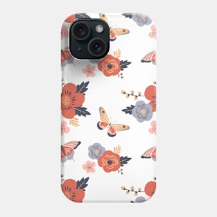 Pastel Spring Butterfly Flower Pattern Phone Case