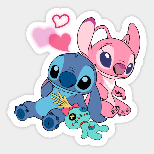 Download Stitch & Angel 2 - Lilo And Stitch - Pegatina | TeePublic MX