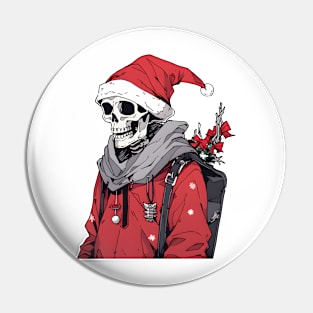 Christmas Skulls Pin