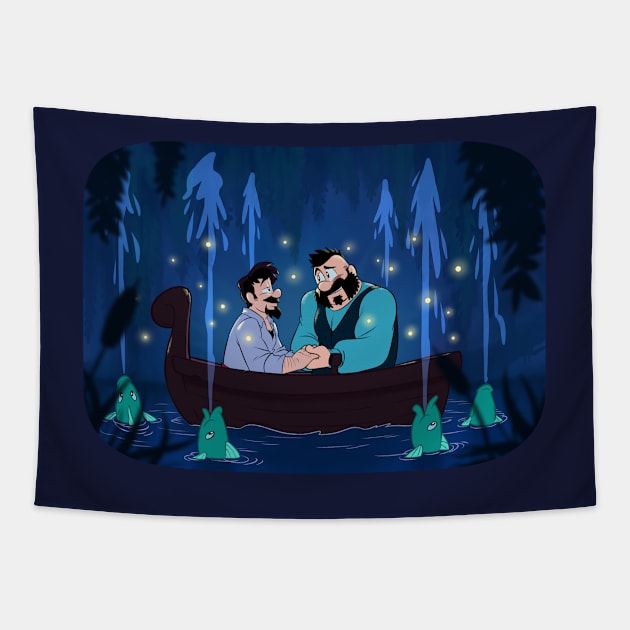 Kiss the Bear Tapestry by AJ & Magnus