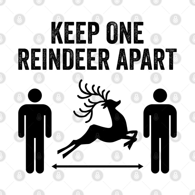 Keep One Reindeer Apart social distancing christmas by DragonTees