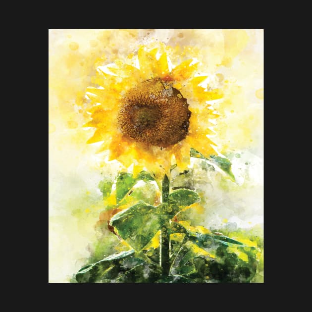 SunFlower Watercolor by pavelrmata