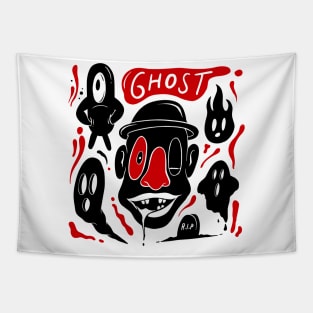 ghost doodle funny Tapestry