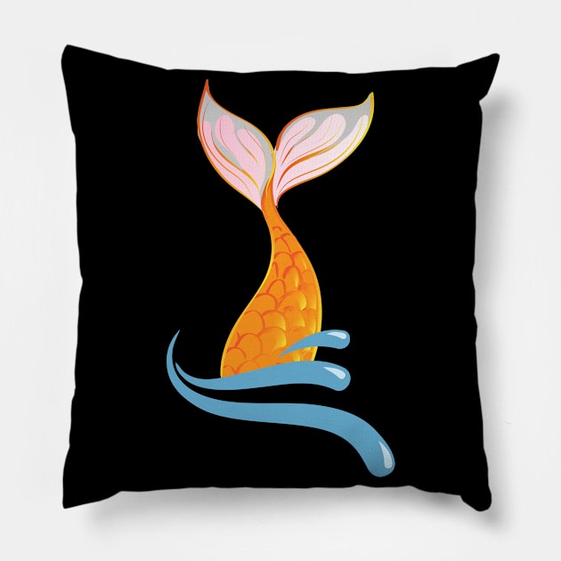 Mermaid Fin | Fins Mermaids Sea Swimming Swim Team Pillow by DesignatedDesigner