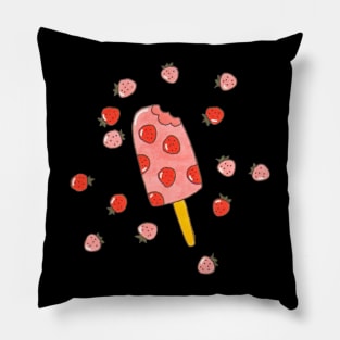 Strawberry ice cream//Drawing for fans Pillow