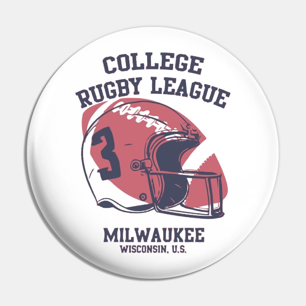 College Rugby League Milwaukee Wisconsin US Pin by Dumastore12