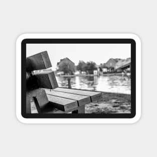 Riverside bench on the River Bure in the Norfolk village of Wroxham Magnet