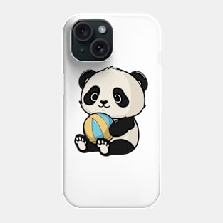 Cute Kawaii Baby Panda Holding A Volleyball Phone Case