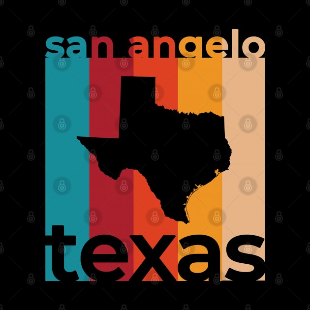 San Angelo Texas Retro by easytees