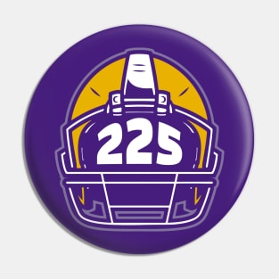 Retro Football Helmet 225 Area Code Baton Rouge Louisiana Football Pin