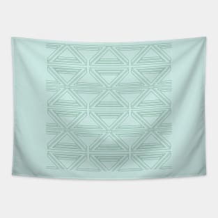 Blue geometric pattern abstract Tapestry