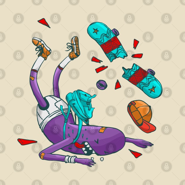 Skate shirt | Crashed skateboarder monster fan art by ogdsg