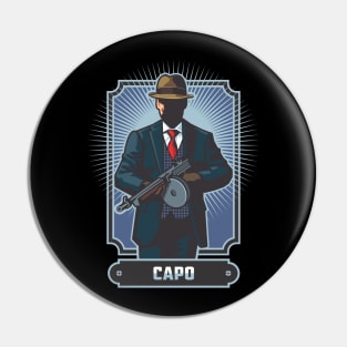 Character Metaphor- Mafia Mobster Capo Pin