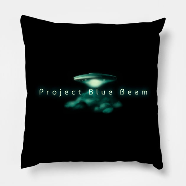 Project Blue Beam Pillow by Mighty Truth