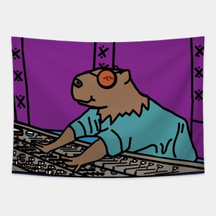 Music Producer Capybara Tapestry