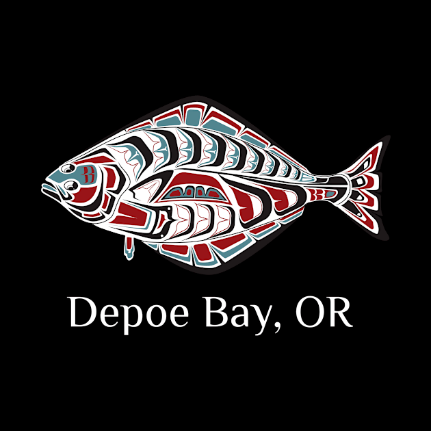 Depoe Bay, Oregon Halibut Northwest Native American Tribal Gift by twizzler3b