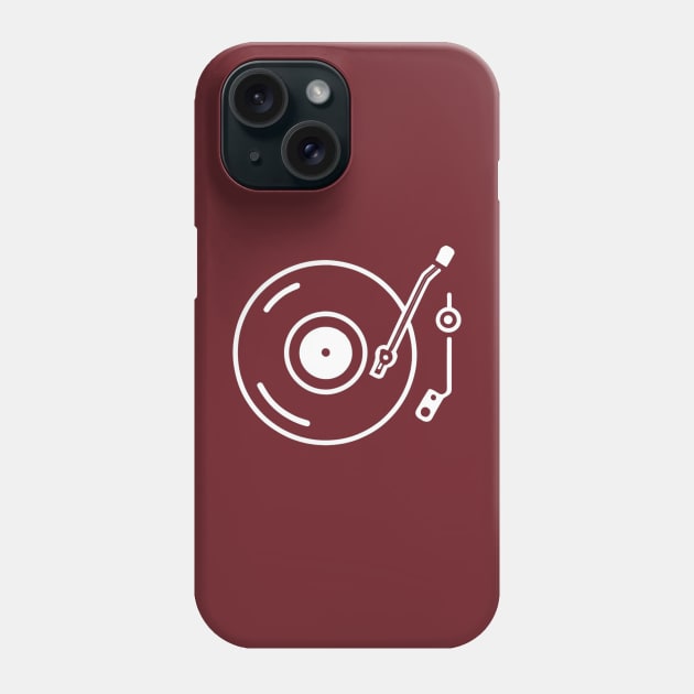 Record player - turntable in white Phone Case by Aldrvnd
