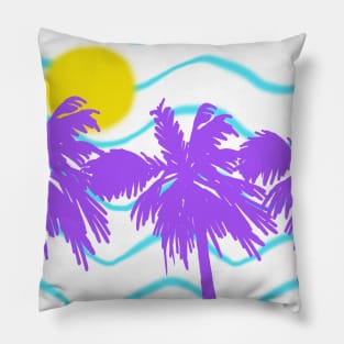 Purple Palm Trees So 90s Pillow