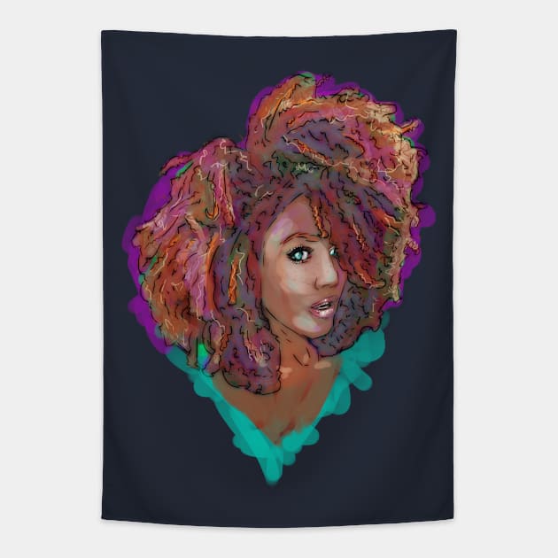 Good Hair Day Tapestry by Beanzomatic