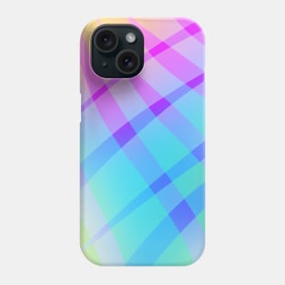 Pretty Colorful Unique Diagonal Plaid Phone Case