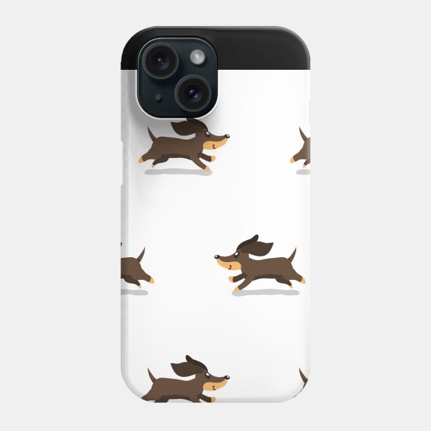 Cute Dachshund Mask Dachshund Dog Lover Face Phone Case by Lones Eiless