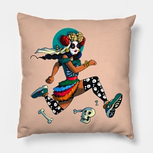 Runner Mexican Girl Pillow