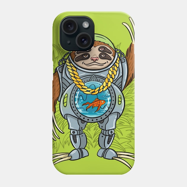Sloth Machine Phone Case by Moe Tees