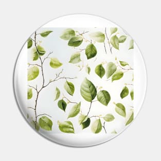 Green Leaves Pattern 5 Pin