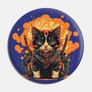 Ninja Kitten Pin