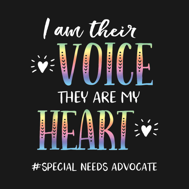 SPED Teacher Special Needs Advocate Gift I Am Their Voice by Tane Kagar