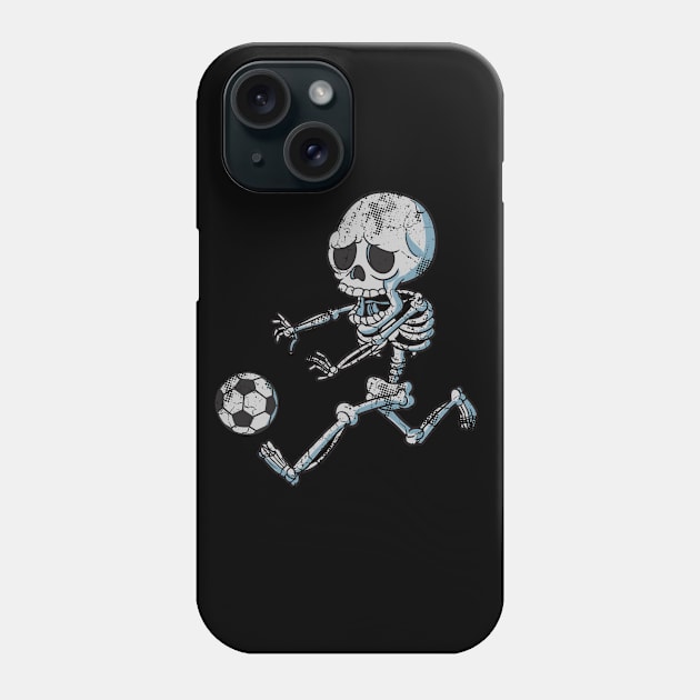 Soccer Player Skeleton Halloween Sports Phone Case by E