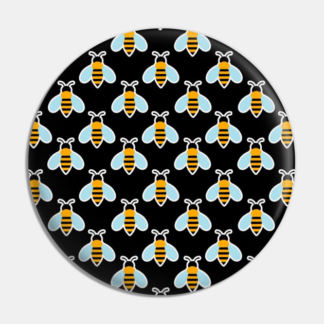 Vintage Bees Pattern Pin by Praizes