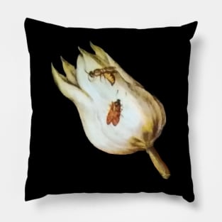 Antique Floral Art with butterfly Pillow