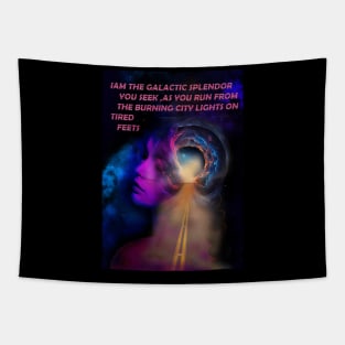 deep girl galaxy quote Tapestry