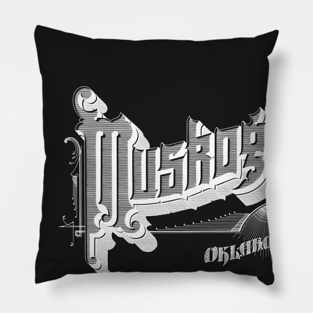 Vintage Muskogee, OK Pillow by DonDota