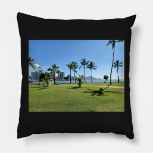 Magic Island, Ala Moana, Honolulu, Hawaii Pillow