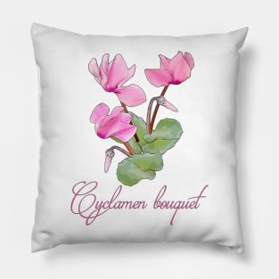 Cyclamen Bouquet-Winter flowers-Cyclamen Pillow