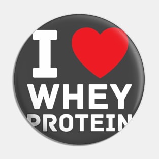 I heart whey protein I love protein powder gym fitness Pin